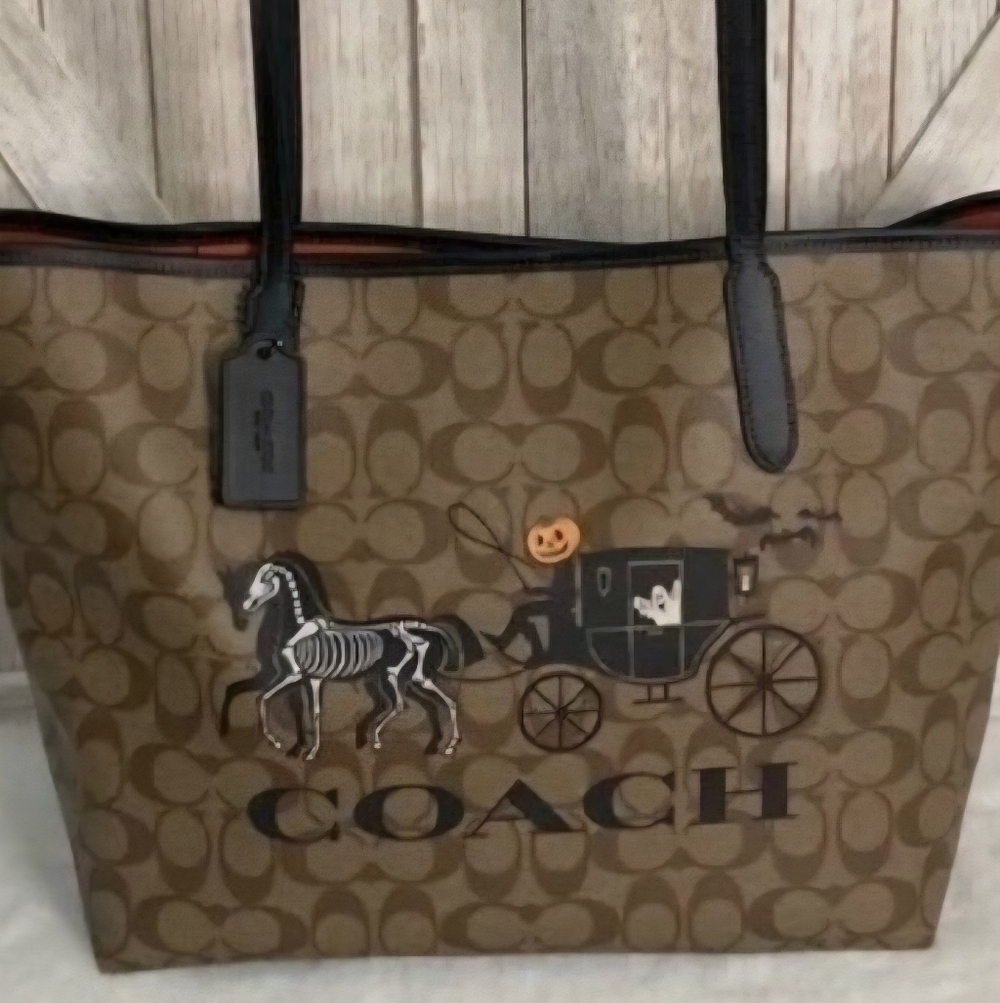 Coach Brown Halloween Tote Bag